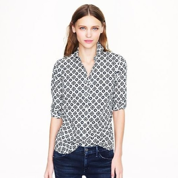 J. Crew Tops - J. Crew Perfect Shirt In Foulard